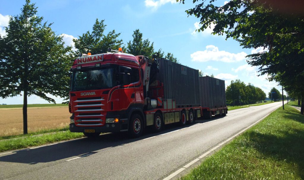 Numan truck on the road in the Netherlands